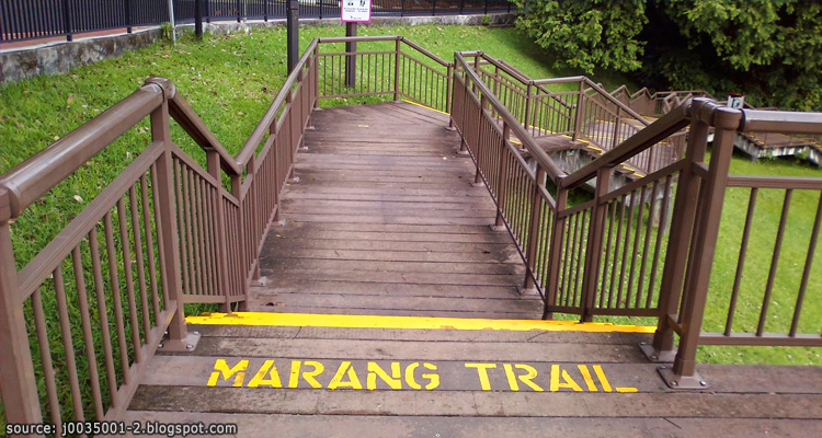เส้นทาง Marang trail ที่เริ่มจากสถานี MRT Harbourfront ขึ้นสู่ยอดเขาเฟเบอร์
