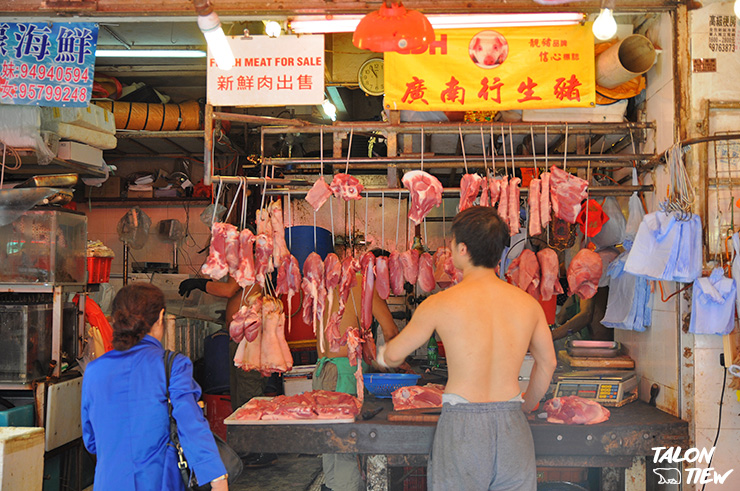 บรรยากาศที่ตลาดเช้าที่ Nelson Street และ Canton Road