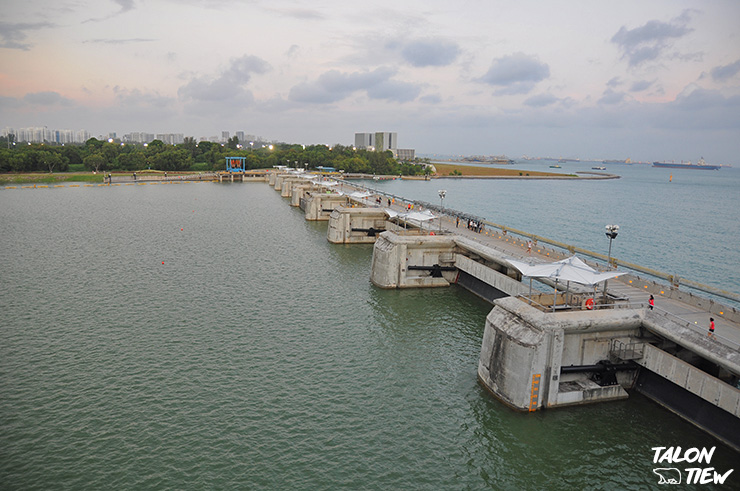 มุมภาพภ่ายจากสวนลอยฟ้าที่ Marina Barrage