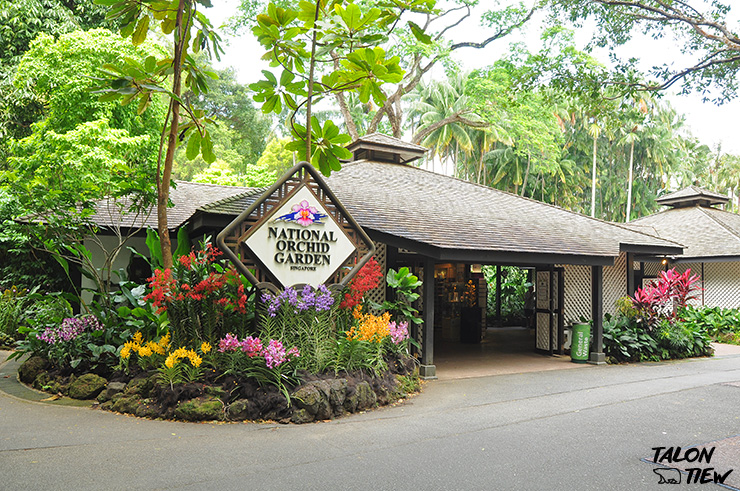 ทางเข้าและจุดจำหน่ายบัตรสวนกล้วยไม้แห่งชาติ(National Orchid Garden) 