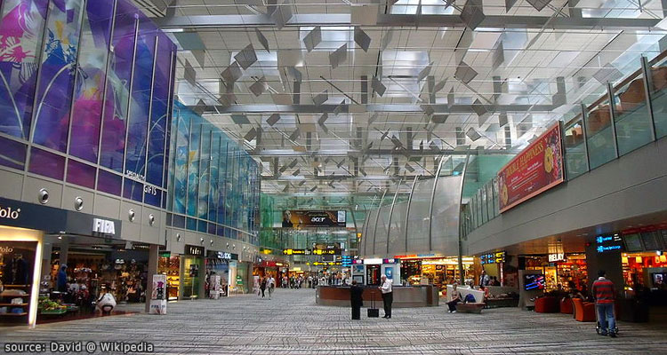 โซนช้อปปิ้งภายใน Terminal 3 ของสนามบินชางฮี