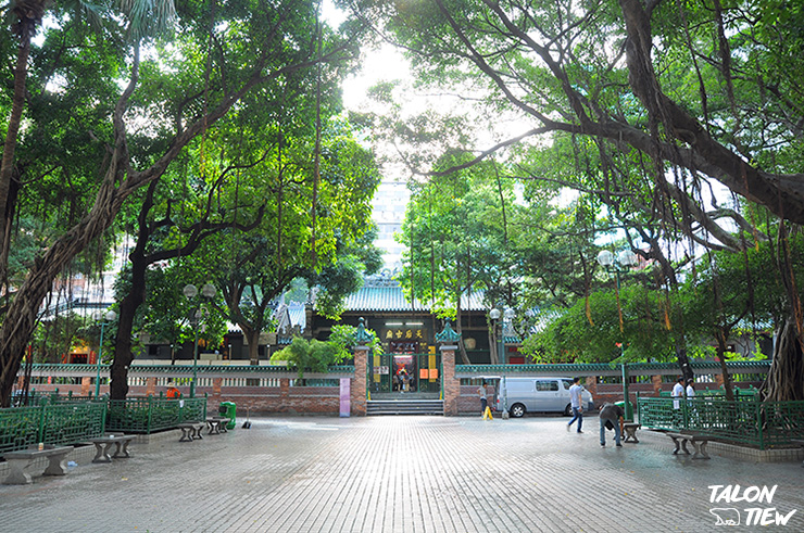 ด้านหน้าทางเข้าวัดเจ้าแม่ทับทิม ทินหัว Tin Hau Temple