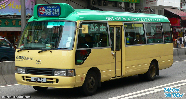 ตัวอย่างรถ Public Light Bus(PLB) หรือ Minibus ที่ฮ่องกง