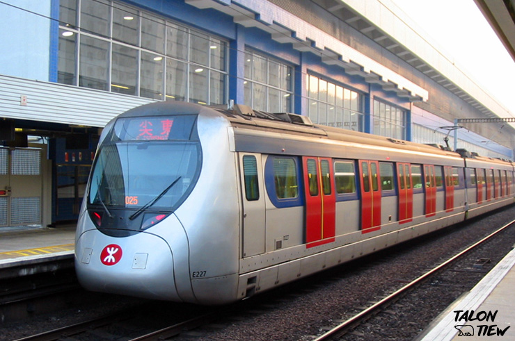 รถไฟใต้ดิน MTR ของฮ่องกงบางช่วงจะวิ่งอยู่บนดิน