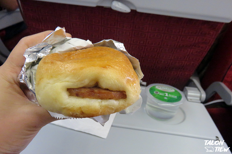 อาหารบนเครื่องบินขากลับสายการบินฮ่องกง