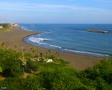 ถนนคนเดิน Miaoqian หรือถนนอาหารทะเลบนเกาะฉีจิน Cijin Island