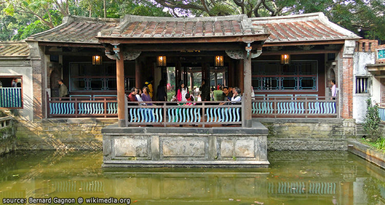 ศาลาริมสระน้ำภายในพิพิธภัณท์บ้านประวัติศาตร์หลินอันไท่ Lin An Tai Historical House Museum