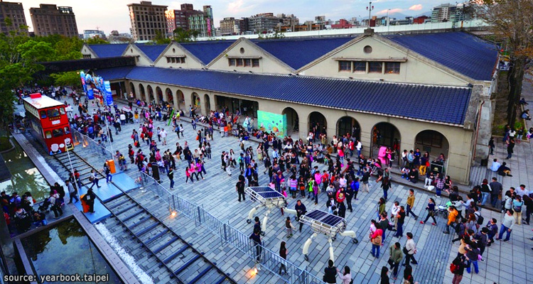 บรรยากาศที่สวนความคิดสร้างสรรค์ซงซาน Songshan Cultural and Creative Park