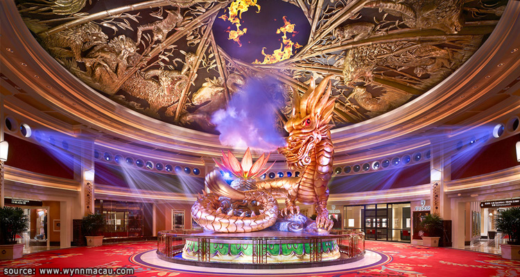 การแสดงโชว์ชุด Dragon of Fortune ของ คาสิโนวินน์มาเก๊า(Wynn Macau Resort)