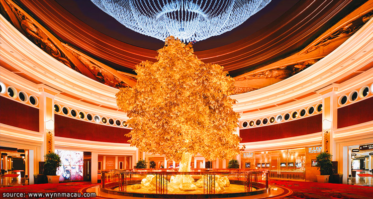 การแสดงโชว์ชุด Tree of Prosperity ของ คาสิโนวินน์มาเก๊า(Wynn Macau Resort)