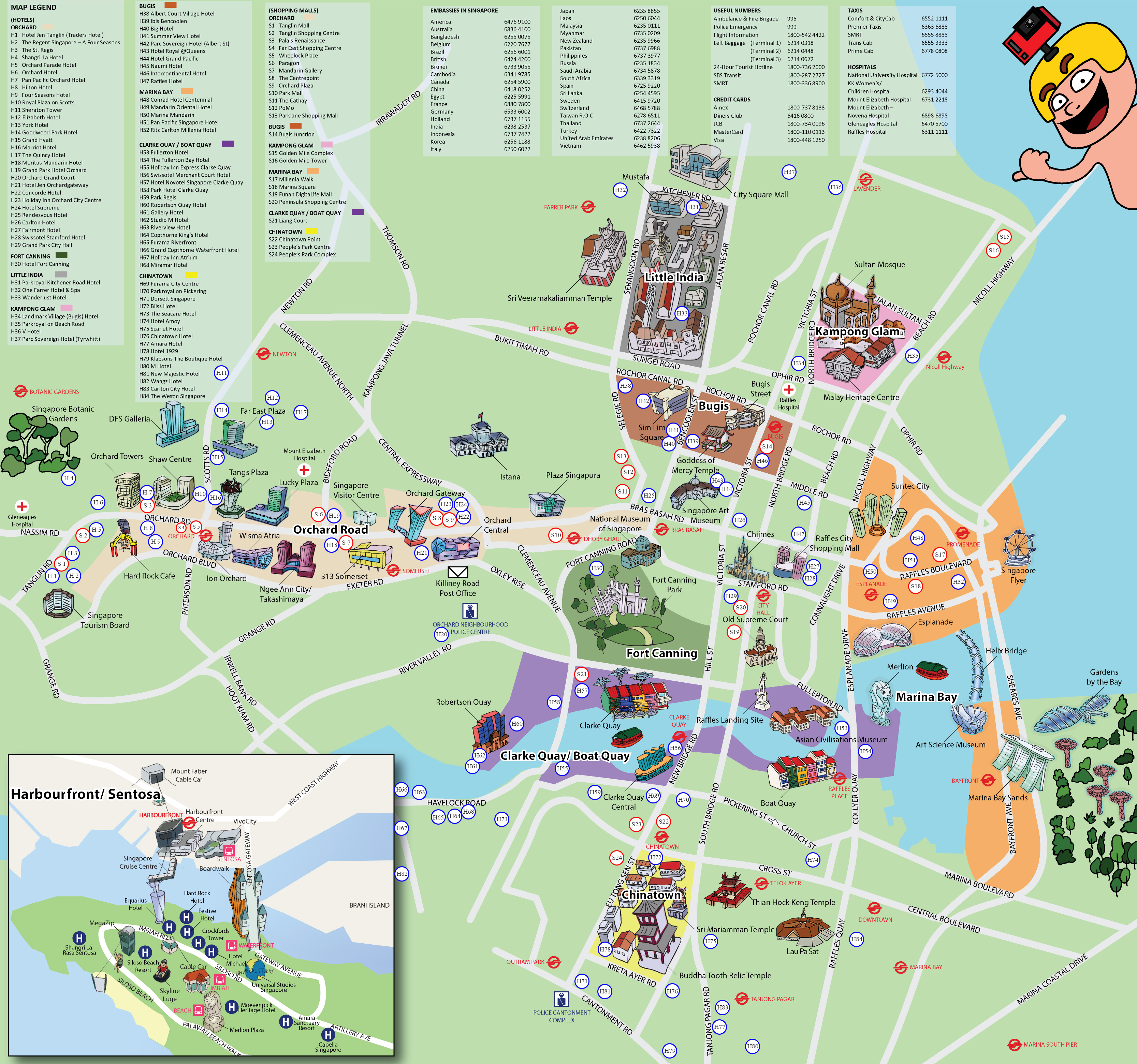 Printable Tourist Map Of Singapore