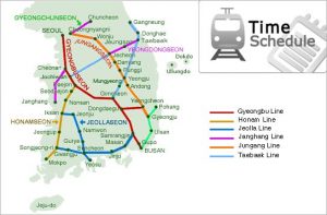 เส้นทางรถไฟของ KR Rail Pass